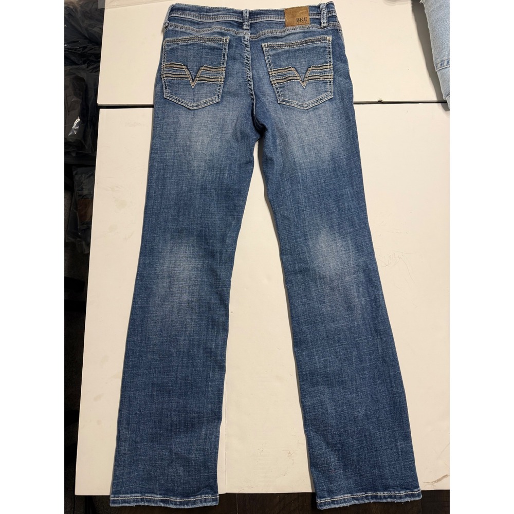 BKE Conner Straight Leg Jeans Med Wash Stretch Denim JBK8144R Womens 16 Regular - Picture 10 of 10